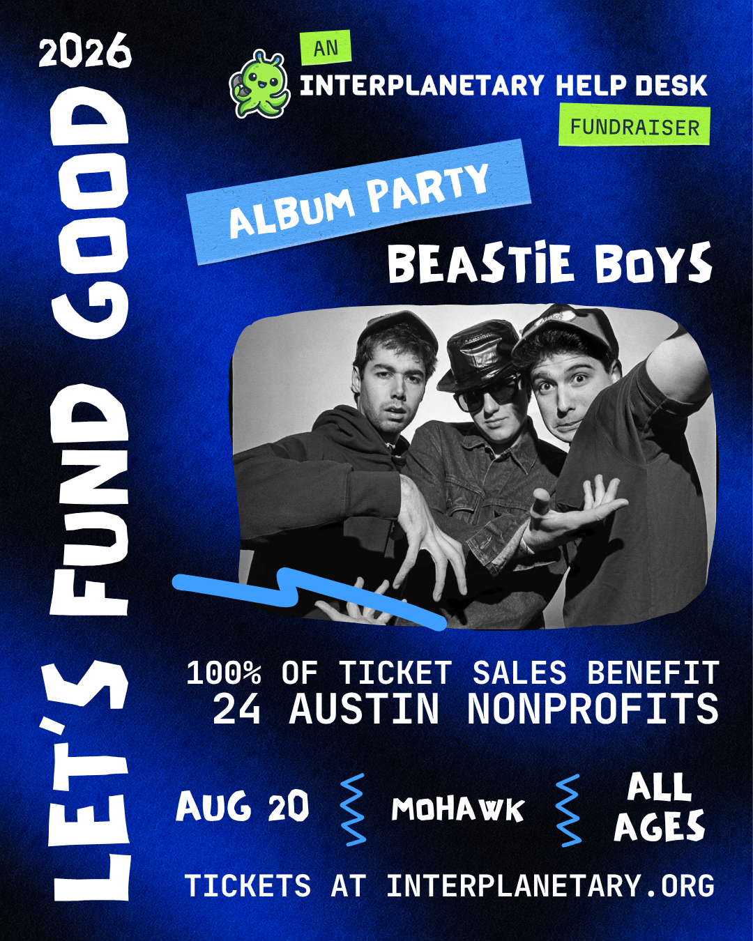 Let's Fund Good: Beastie Boys Album Party — Interplanetary Help